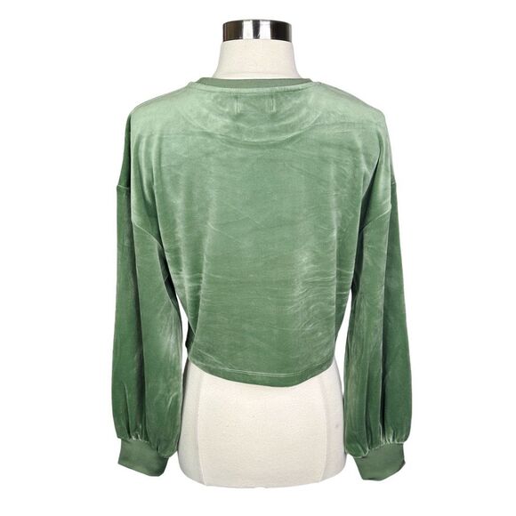 Juicy Couture Bling Velour Cropped Crew Neck - Size Medium - Picture 5 of 6